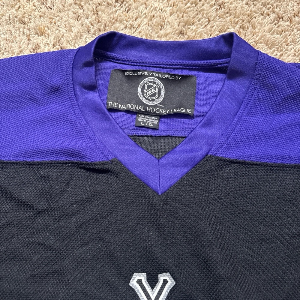 Vintage Y2K LA Kings NHL Hockey Jersey - Crown Logo - Black & Purple - Size L - Picture 2 of 6